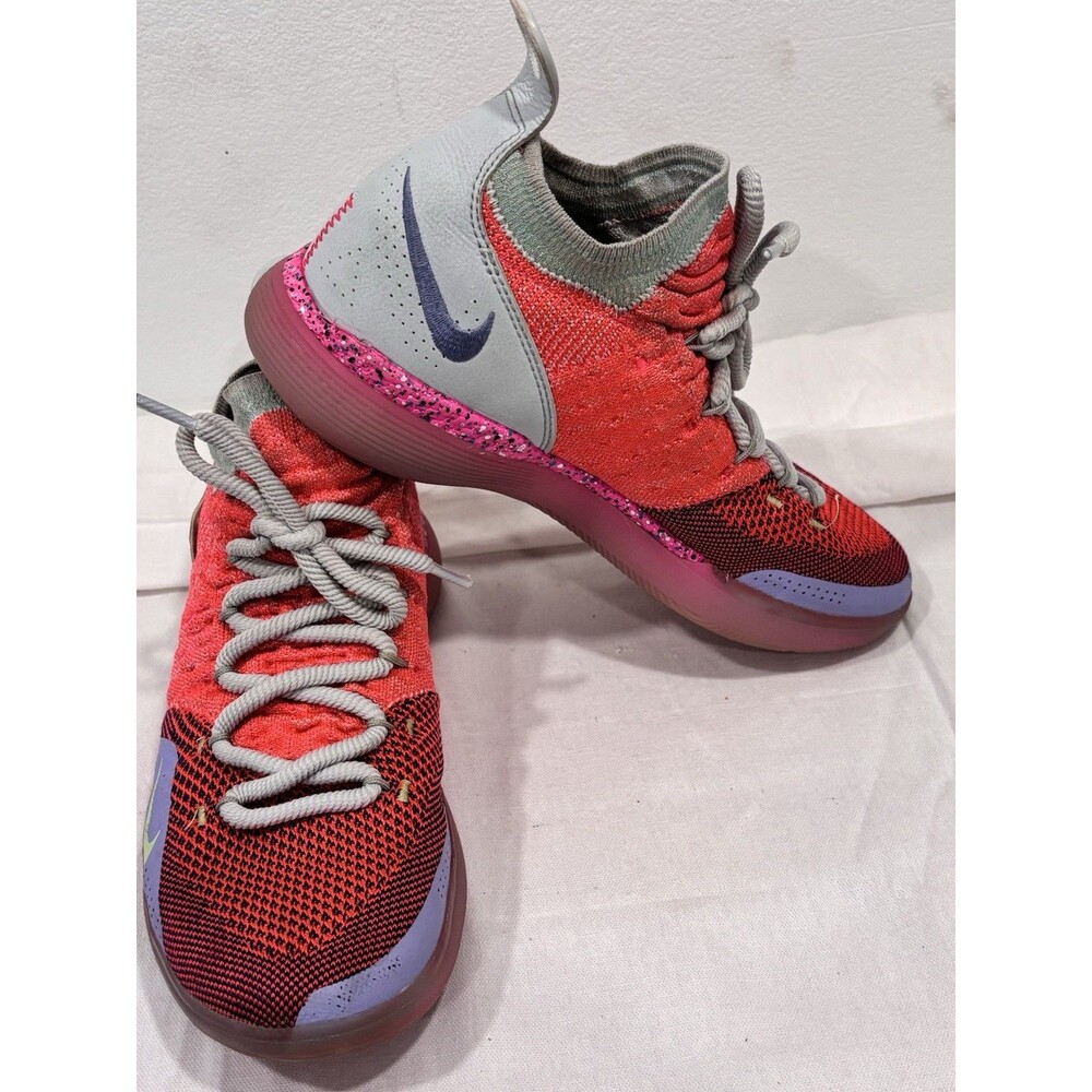 Nike KD 11 Basketball Shoes Bright Crimson React Zoom Air Sneakers Size 8 EU 41